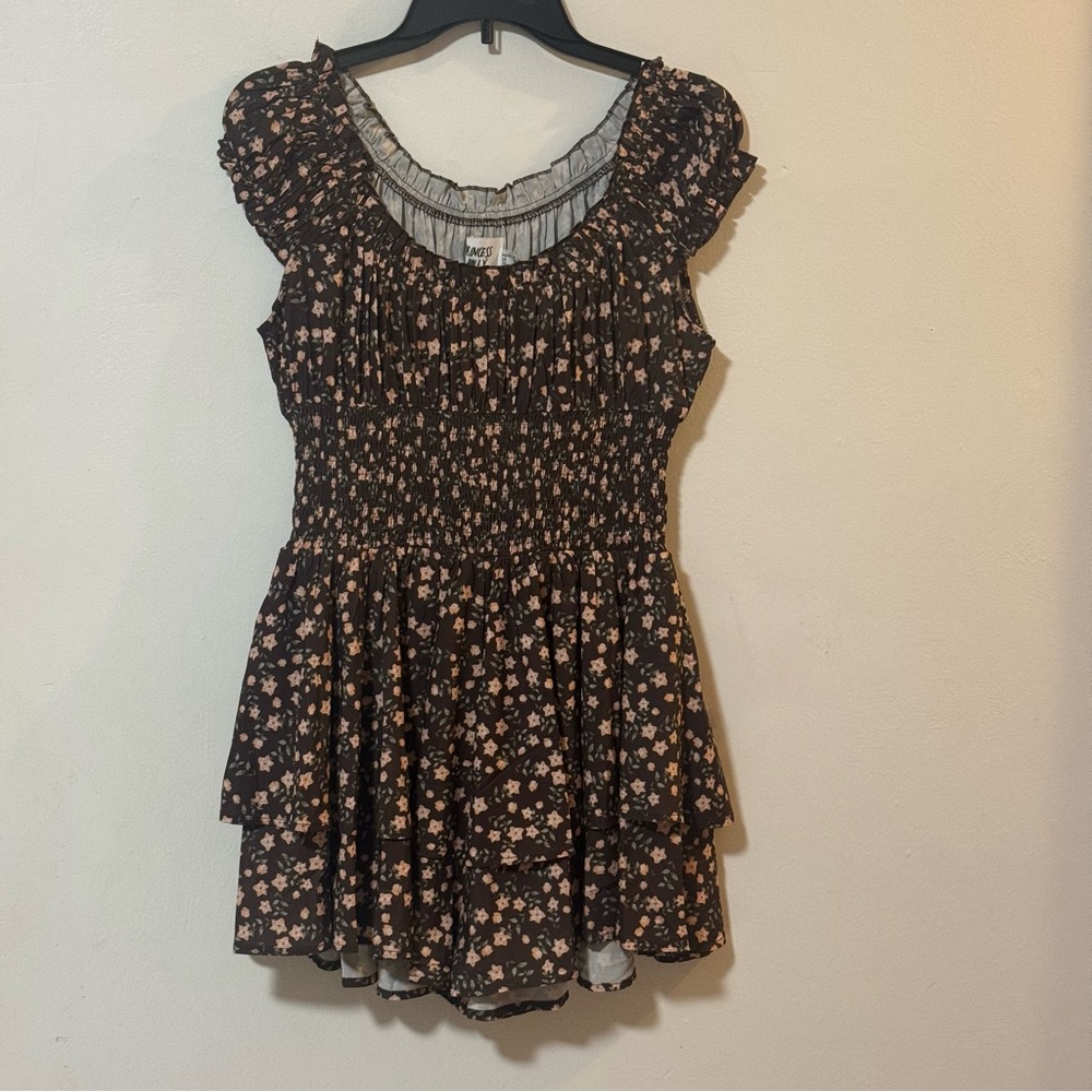 Princess Polly Love Galore Brown Floral Romper